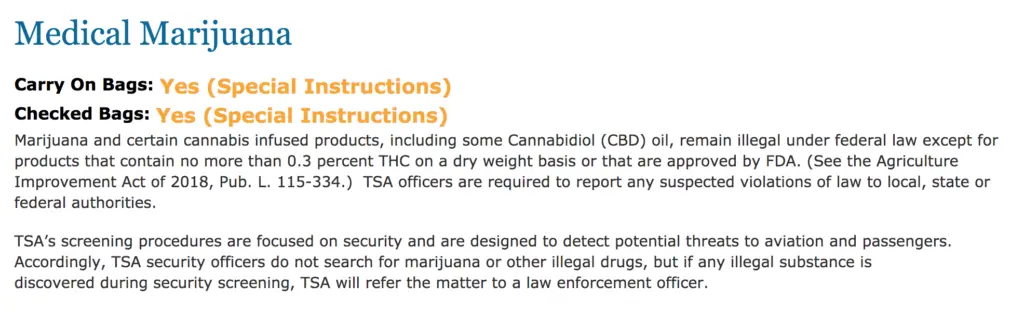 TSA Marijuana Rules