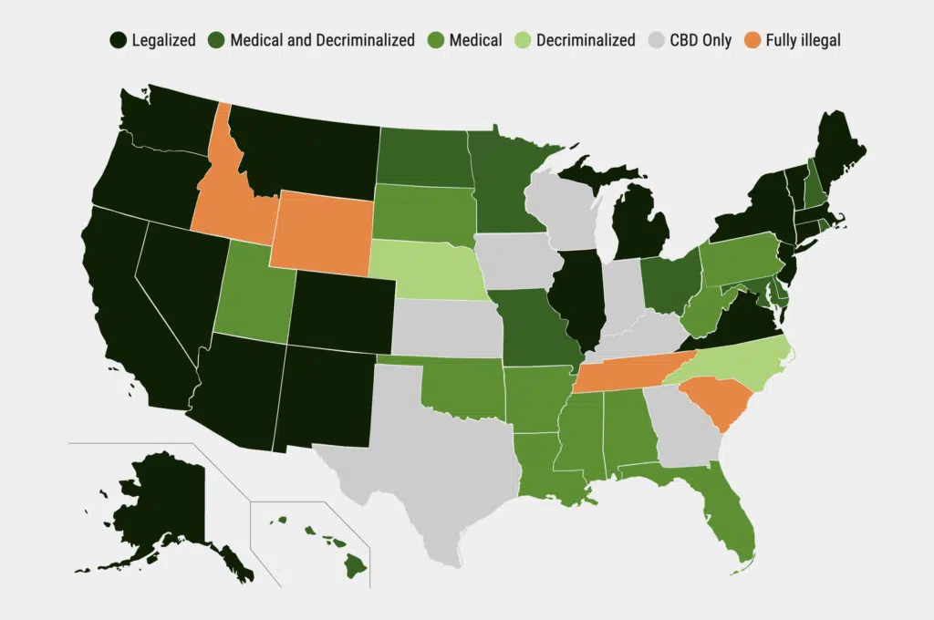 Legal Marijuana Map 2021