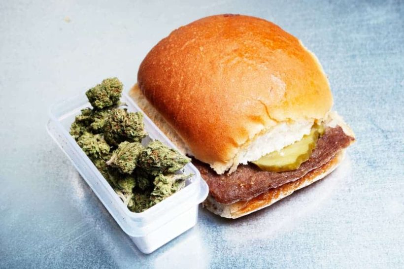 Marijuana and a burger