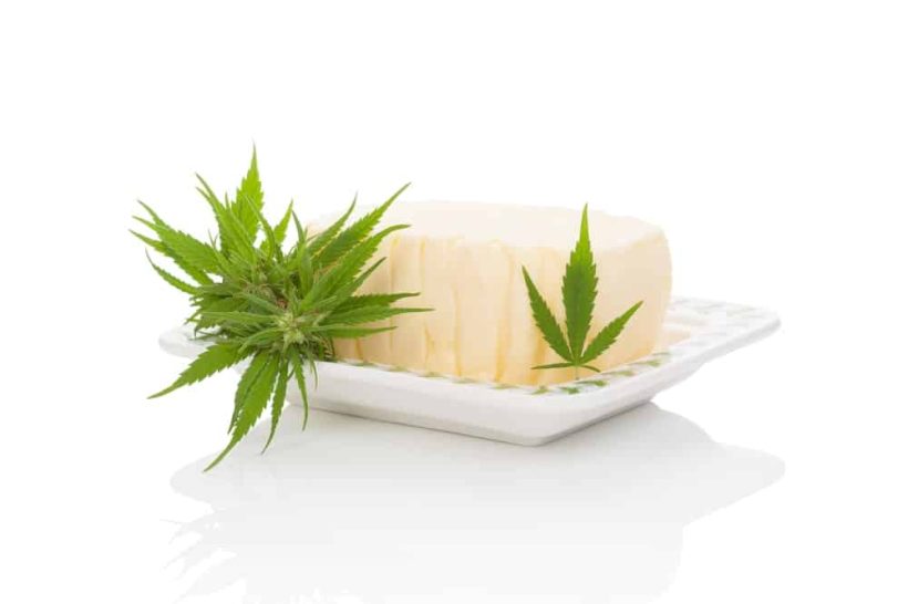 cannabis butter on a plate