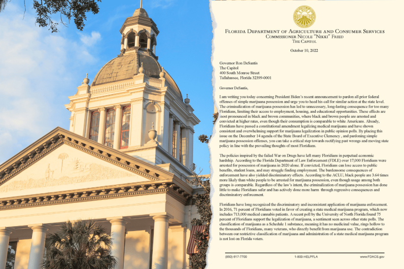 florida capital and letter to desantis