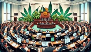 florida legislators debating cannabis laws in courtroom