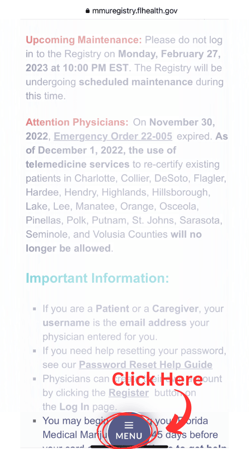 florida medical marijuana registry home page mobile