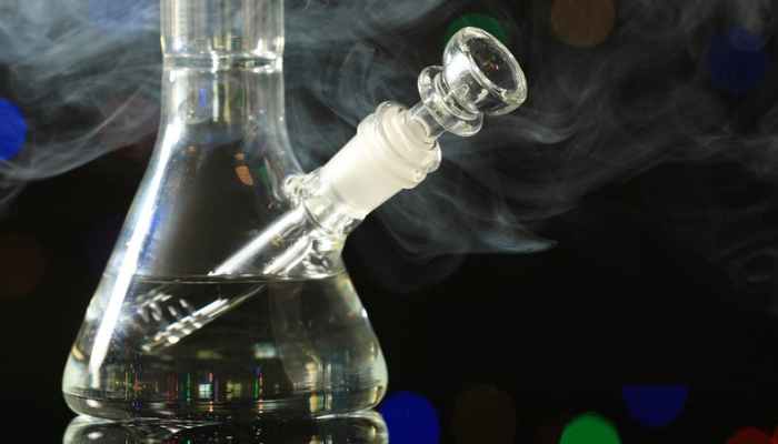 medical marijuana bong with water